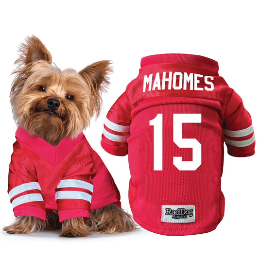 Mahomes Football Jersey for Dogs - Chiefs Pet Apparel